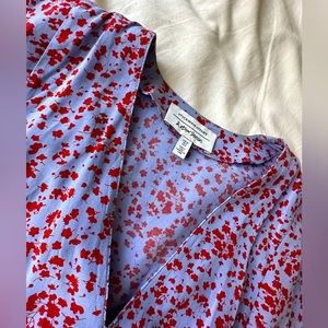 & Other Stories V-Neck Flutter Sleeve Midi Dress, Size 0